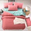 Comfortable Microfibre  Polyester Solid  Bedding Duvet Cover Set