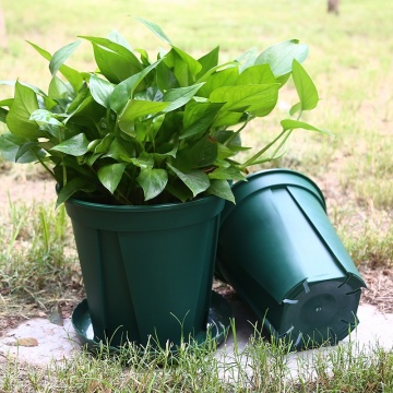 Pot de fleurs en plastique de couleur unie simple