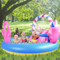 Inflatable floating platform for children to play