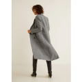 Double Breasted Design Elegant Woman Long Wool Coat