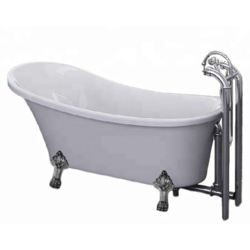 Classic Acrylic Clawfoot Bathtub with Four Legs