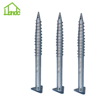 Triangle Ground Screw Pole Anchor With Flange