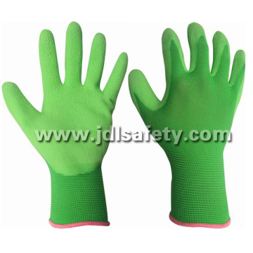 Gants de travail en Nylon coloré avec Latex enduit (LB3016F) (CE approuvé)