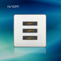 5 Gangs Lighting Switch Touch Panel Material de liga de alumínio (AD-ST1000L5)