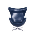 Mitte des Jahrhunderts moderner Arne Jacobsen Leder Egg Chair