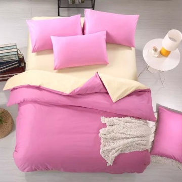 Comfortable Microfibre  Polyester Solid  Bedding Quilt Cover Set