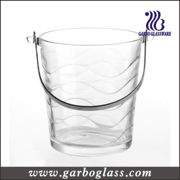 Waving Pattern Crystal High White Glas Eis Eimer (GB1902B)