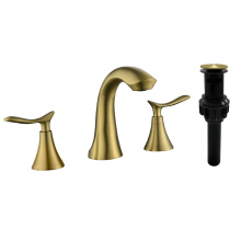 SHAMANDA Brushed Gold Bathroom Faucet With Drain