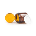 5ml Amber Glass Cream Jar With Gold Lid