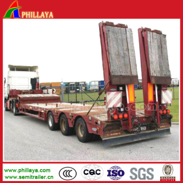 3 Axles Lowbed Trailer for Big Equipments Transportation