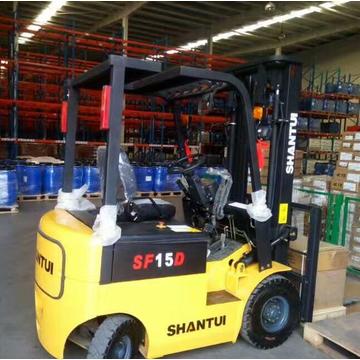 Forklift de bateria elétrica de 1,5 tonelada com motor DC