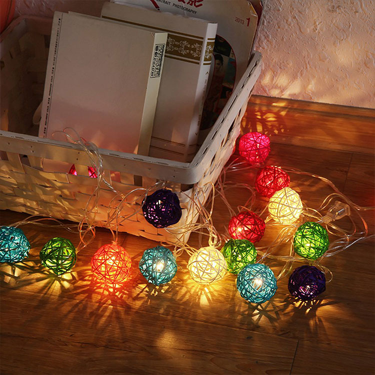 festive supplies rattan ball wedding string light