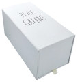 Sliding chipboard paper with ribbon cosmetic box