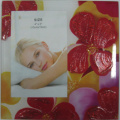 Red Flower Silk Printing Glass Photo Frame