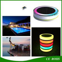 Outdoor IP68 Floating Solar RGB LED Light avec télécommande pour piscine