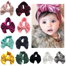 Accessoires pour cheveux pour bébés filles en velours doré