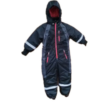 Schwarz mit reflektierenden wasserdichte Overalls/Overall/Regenjacke Kapuze