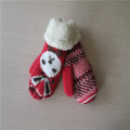 winter Knitted gloves with coral fleece