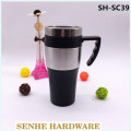 Eco-Friendly 16oz Good Metal Plastic Handle PP Lid Thermal Mug (SH-SC39)