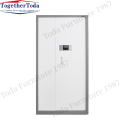 Metal lockers with electronic locks and partitions