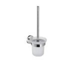 Stainless Steel Toilet Brush Holder With Glass Cup