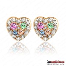 Swa Elements Cristal Corazón Stud Earring para las mujeres (ER0025-C)