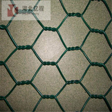 Tela de arame hexagonal revestido de pvc galvanizado por imersão a quente