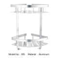 Aluminum Wall Mounted Two Tiers Bathroom Storage Holder