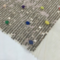 Dot Pattern With 3mm Sequin Embroidery Fabric