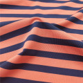 Orange and Black Stripes Spandex Fabric for Swimwear