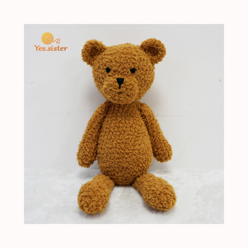 Factory Handmade Baby Crochet Toy Brown Teddy Bear