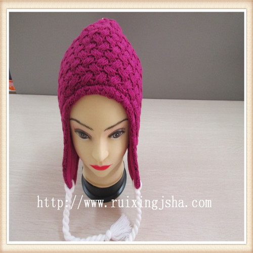 Iceland yarn hand knitted hat with earflap Iceland yarn hand knitted hat with earflap