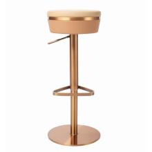 Silla de bar Home Tall Nordic Metal Luxury Gold Kitchen Cuero de cuero alto moderno Muebles de barra de barra para barra de bar