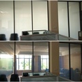 Clínica habitación conmutable con vidrio de decoración de edificio inteligente