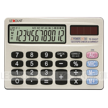 Portable 12 dígitos Calculadora de bolso de tamanho duplo de poder duplo (CA3058)