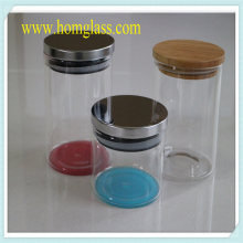 Armazenamento do frasco de vidro dos produtos vidreiros da cozinha pelo vidro de borosilicato resistente ao calor