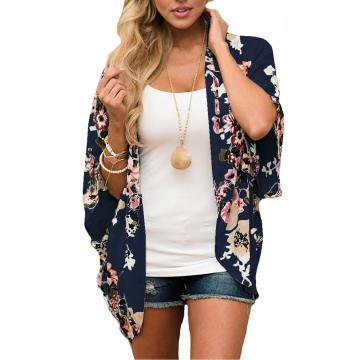 Womens Floral Chiffon Casual Cardigan kimono Women Summer