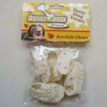 Dog Chew 3" White Bleached Shoe Dog Food