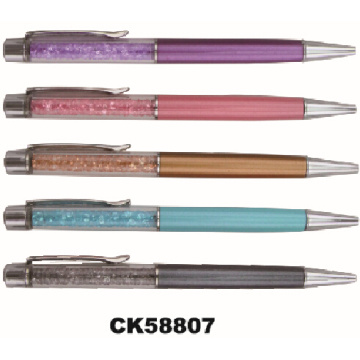 Rhinestone Gift Twist Metal Ball Pen