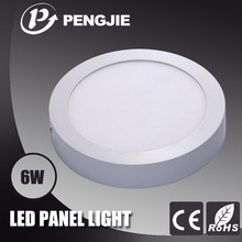 Superficie de aluminio LED Panel de luz para el hogar con CE (redonda)