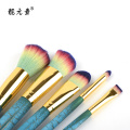 Color Head Metal Aluminum Tube Makeup Brush