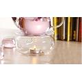 Clear Glass Round Shape Warmer Base for Tea Coffee Pot Flower Teapot
