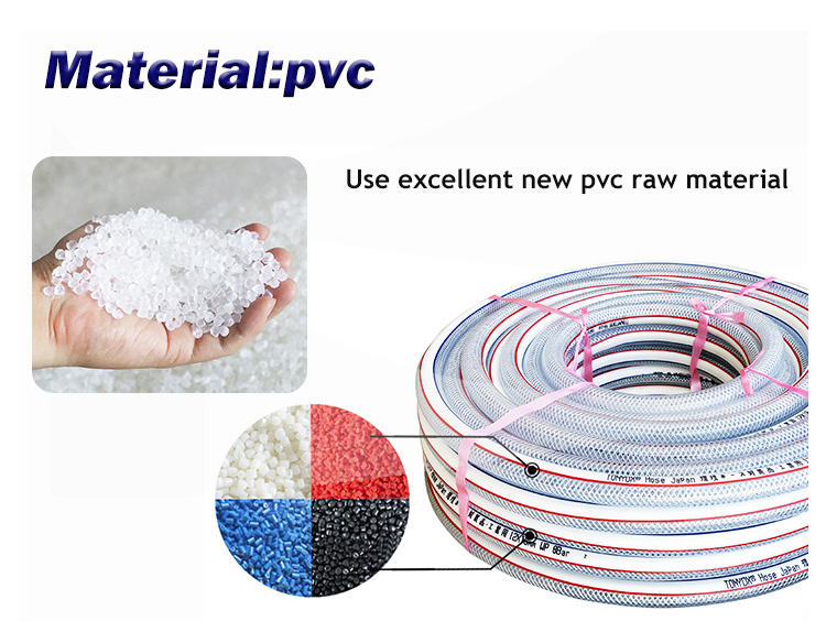 japan style pvc clear braid hose