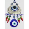 Blue Evil Eye Car Hanging Ornament With Evil Eye Bead Red Pepper