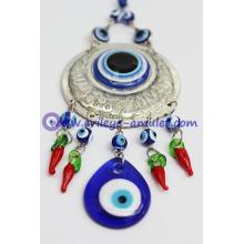 Blue Evil Eye Car Hanging Ornament With Evil Eye Bead Red Pepper