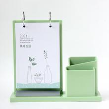 Customized Green Acrylic Table Calendar Pad Calendar