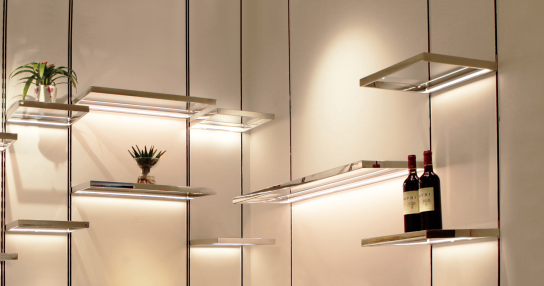 LED Decorative Glass Shelf light With Tracking System