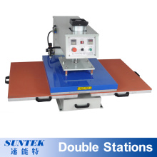 Pneumatique Double Stations T-Shirt Sublimation thermique presse transfert Machine d’impression