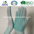 PVC Dots Polyester Guantes de seguridad de trabajo