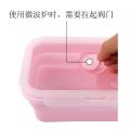 For Student Foldable Take Out Lunch Box Silicone Food Container